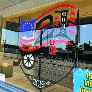 21 Guns Brewery Window Cling - Stickersandmore.com