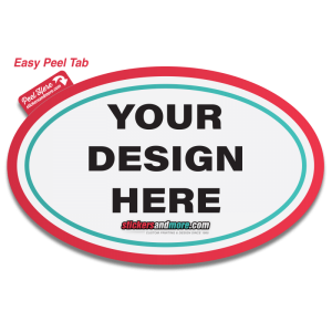 Oval Custom Stickers YourDesign 600x600 - Stickersandmore.com