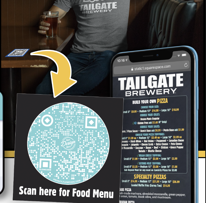 Scan Here Contactless Menu Stickers - Stickersandmore.com